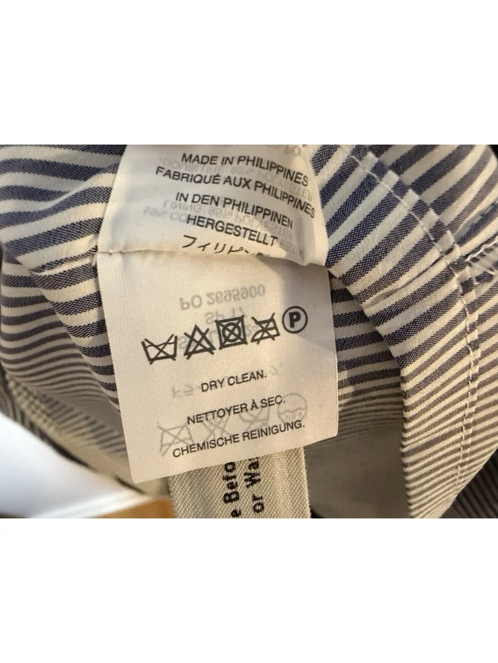 J Crew Textured Tweed Striped Sheath Dress Sleeveless Navy White Back Tie 4 Work